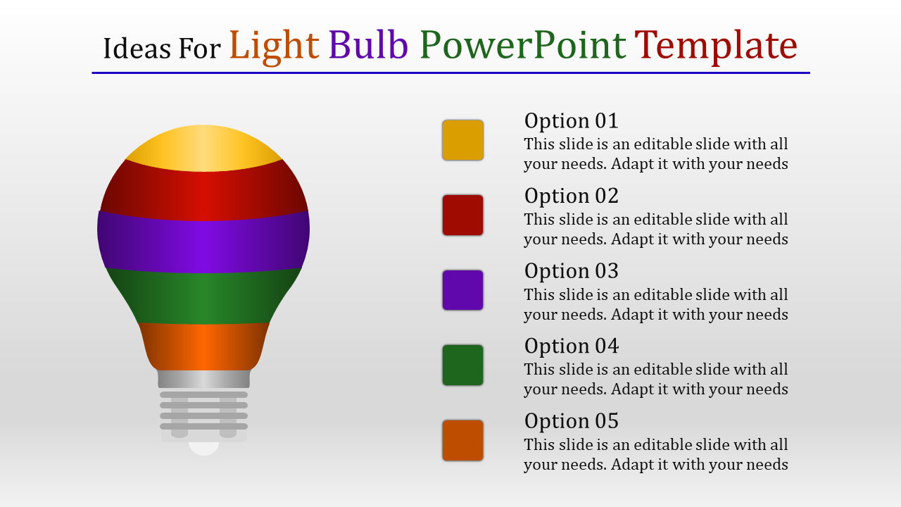 Get the Best Light Bulb PPT and Google Slides  Template 